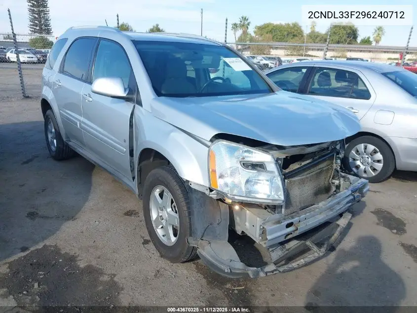 2CNDL33F296240712 2009 Chevrolet Equinox Lt