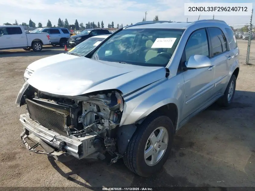 2CNDL33F296240712 2009 Chevrolet Equinox Lt
