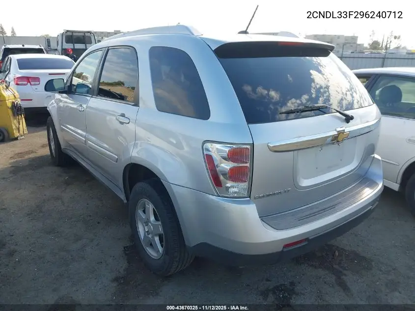 2CNDL33F296240712 2009 Chevrolet Equinox Lt