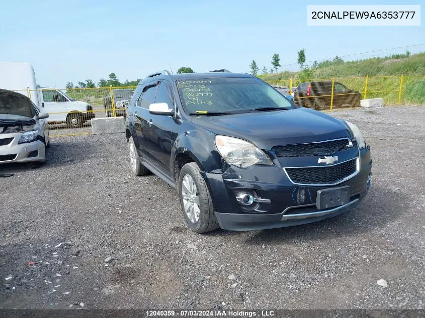 2CNALPEW9A6353777 2010 Chevrolet Equinox Lt