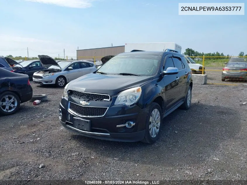 2CNALPEW9A6353777 2010 Chevrolet Equinox Lt