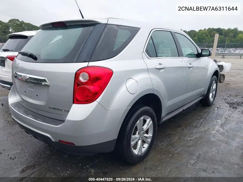 2CNALBEW7A6311644 2010 Chevrolet Equinox Ls