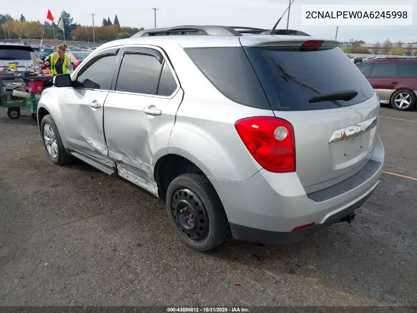 2CNALPEW0A6245998 2010 Chevrolet Equinox Lt