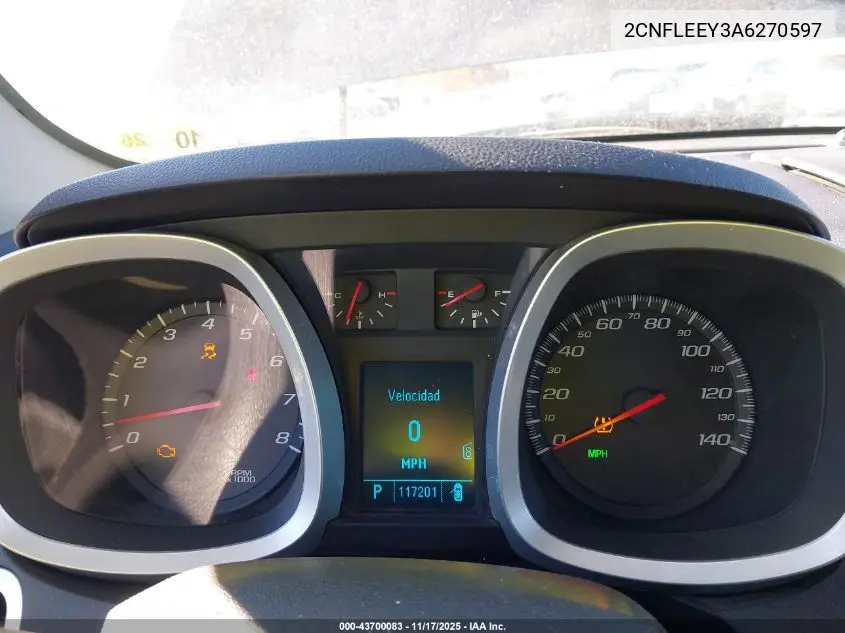2CNFLEEY3A6270597 2010 Chevrolet Equinox Lt