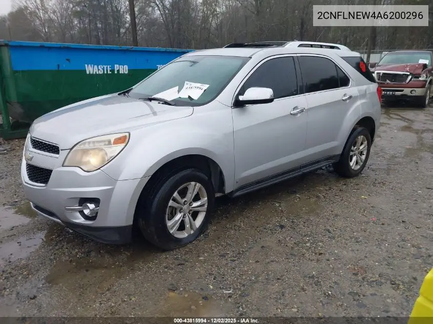 2CNFLNEW4A6200296 2010 Chevrolet Equinox Lt
