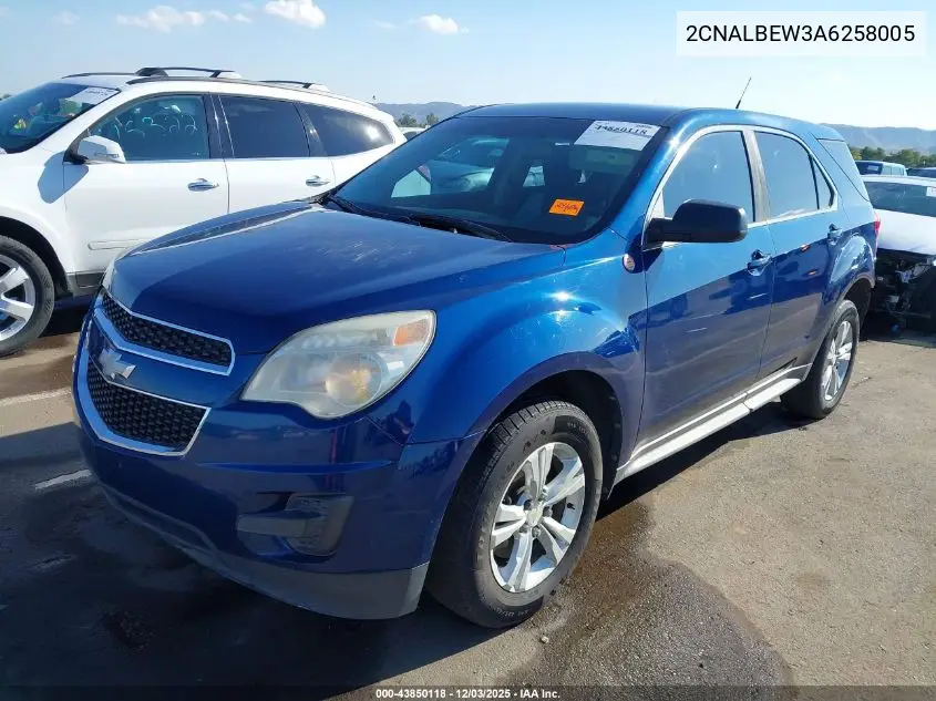 2CNALBEW3A6258005 2010 Chevrolet Equinox Ls