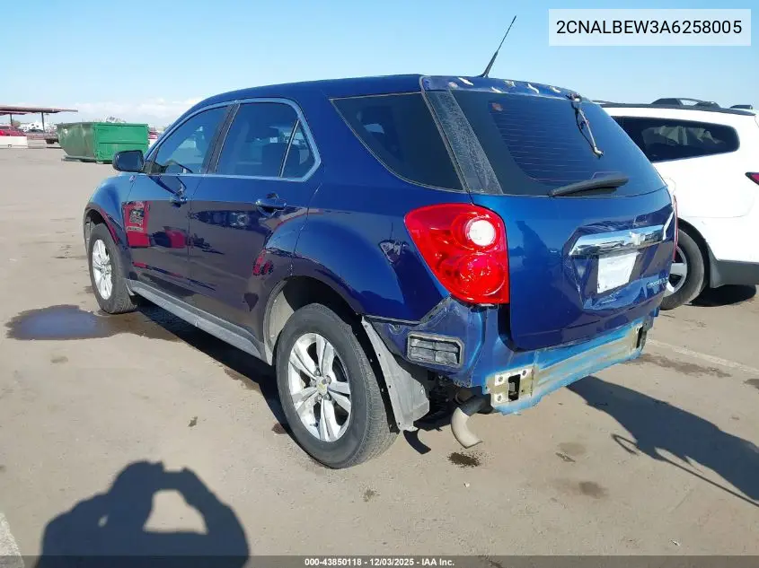 2CNALBEW3A6258005 2010 Chevrolet Equinox Ls