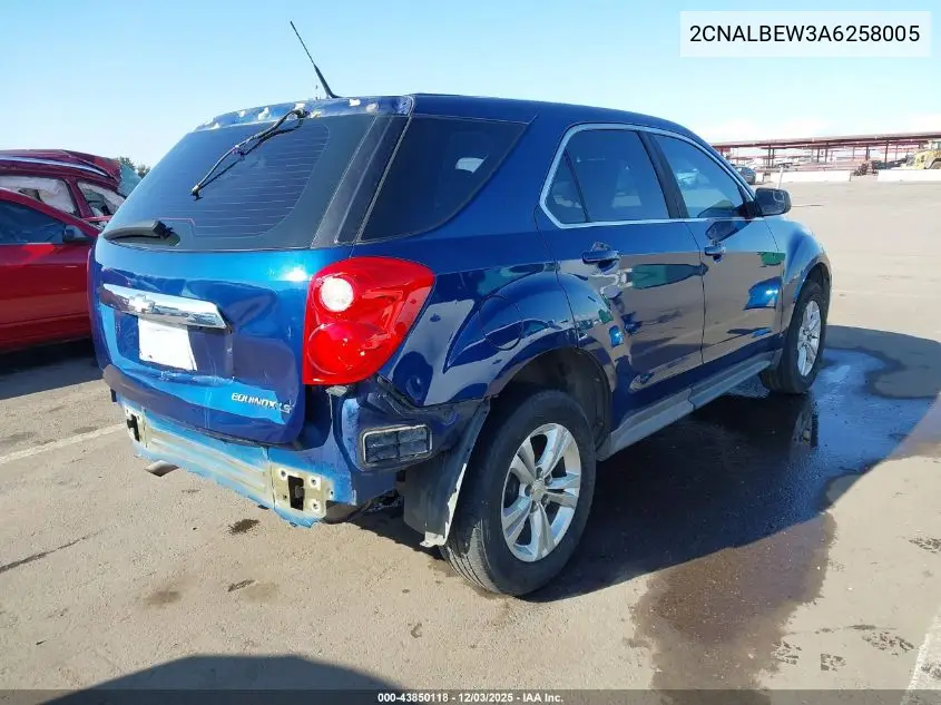 2CNALBEW3A6258005 2010 Chevrolet Equinox Ls