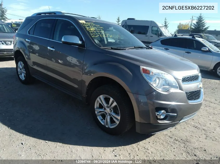 2011 Chevrolet Equinox VIN: 2CNFLGE5XB6227202 Lot: 12094744