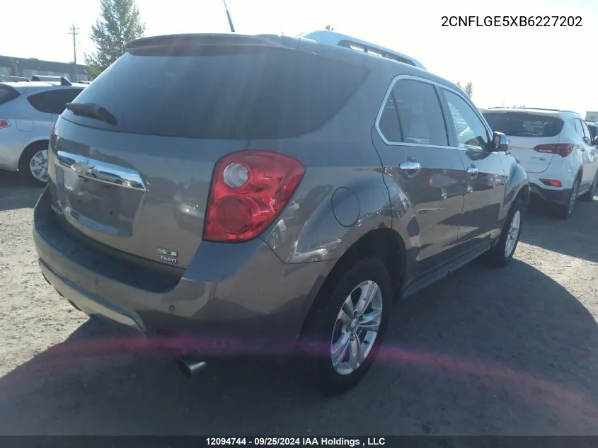 2011 Chevrolet Equinox VIN: 2CNFLGE5XB6227202 Lot: 12094744