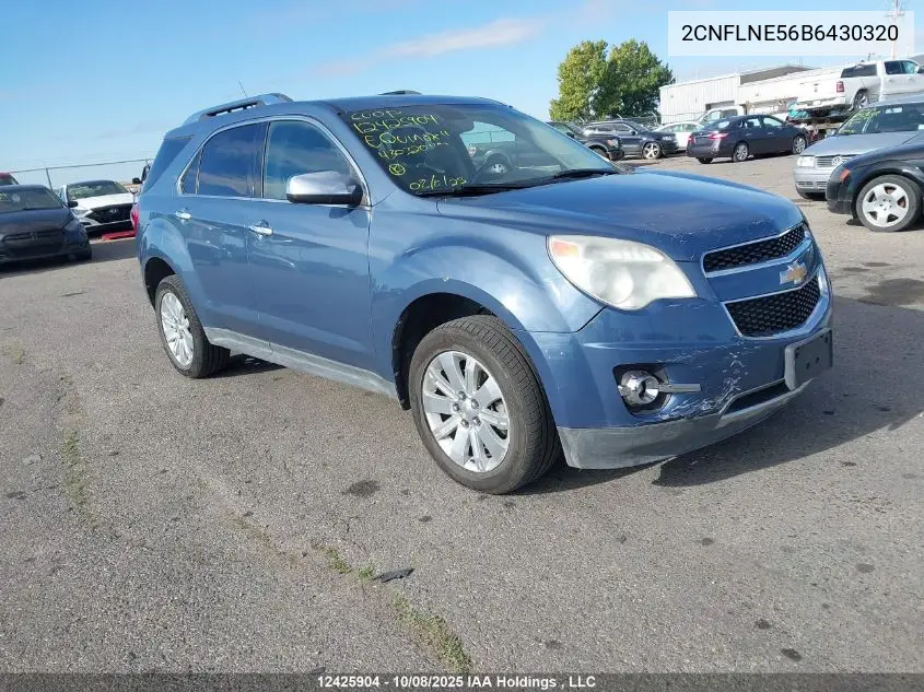 2CNFLNE56B6430320 2011 Chevrolet Equinox 2Lt
