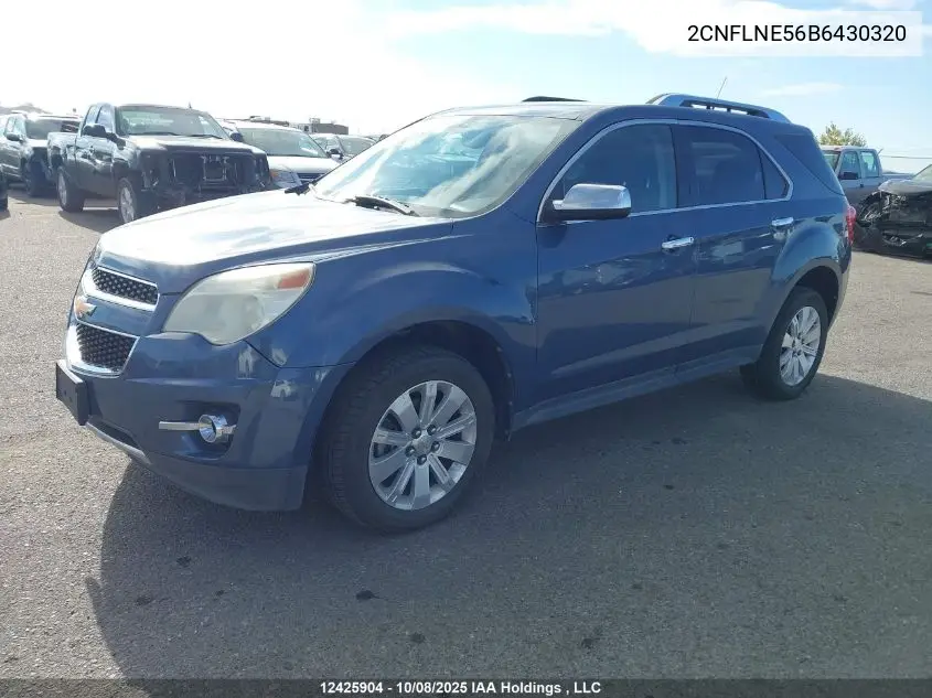 2CNFLNE56B6430320 2011 Chevrolet Equinox 2Lt