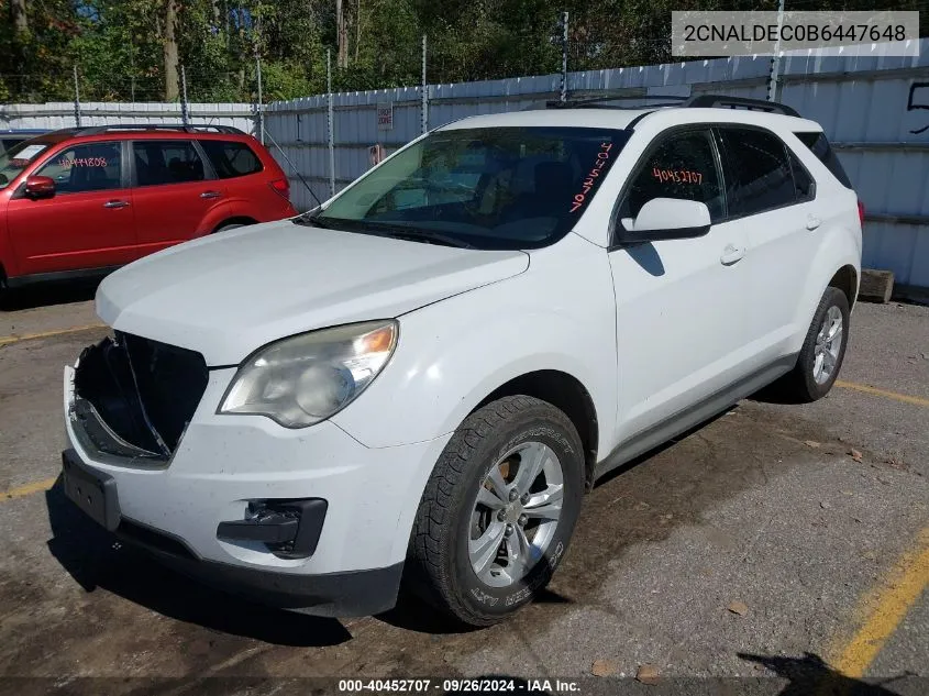 2011 Chevrolet Equinox 1Lt VIN: 2CNALDEC0B6447648 Lot: 40452707