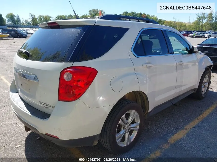 2CNALDEC0B6447648 2011 Chevrolet Equinox 1Lt