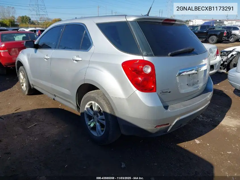 2GNALBECXB1173291 2011 Chevrolet Equinox Ls