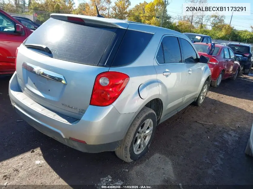 2GNALBECXB1173291 2011 Chevrolet Equinox Ls