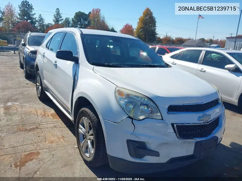 2GNALBEC5B1239715 2011 Chevrolet Equinox Ls