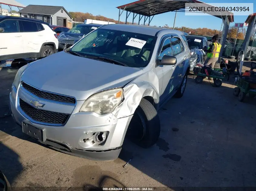 2CNFLCEC2B6343954 2011 Chevrolet Equinox Ls