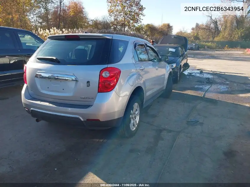 2CNFLCEC2B6343954 2011 Chevrolet Equinox Ls
