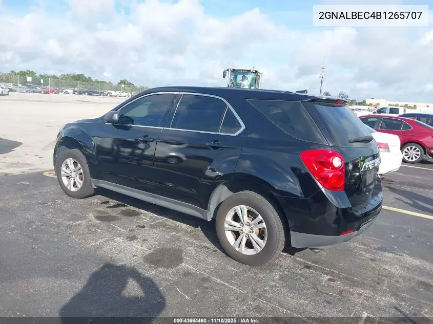 2GNALBEC4B1265707 2011 Chevrolet Equinox Ls
