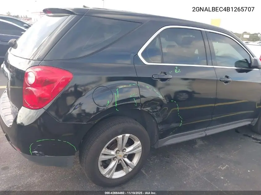 2GNALBEC4B1265707 2011 Chevrolet Equinox Ls