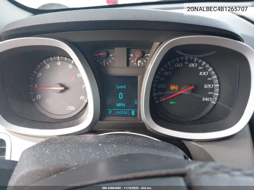 2GNALBEC4B1265707 2011 Chevrolet Equinox Ls