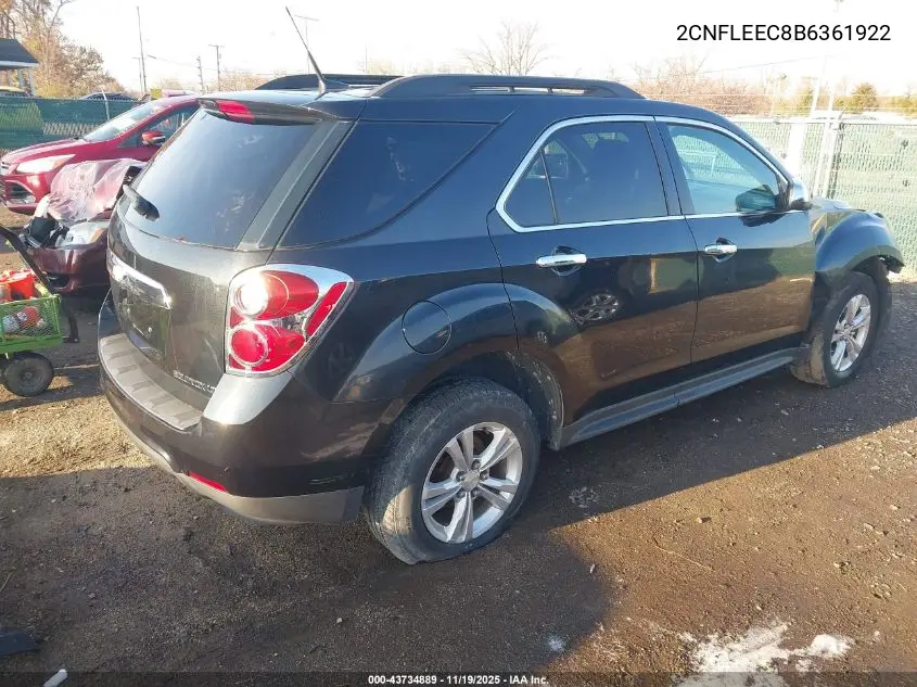 2CNFLEEC8B6361922 2011 Chevrolet Equinox 1Lt