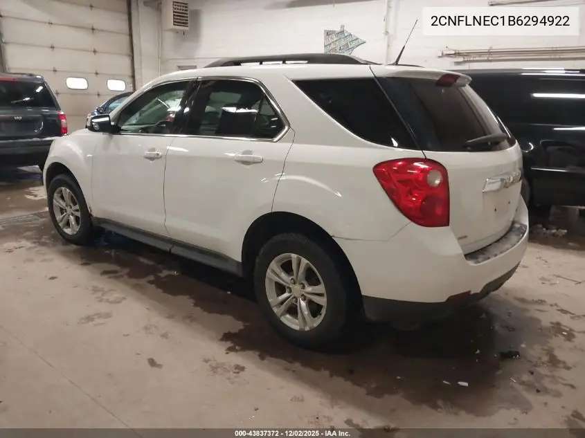 2CNFLNEC1B6294922 2011 Chevrolet Equinox 2Lt
