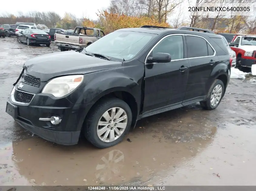 2GNFLNEKXC6400305 2012 Chevrolet Equinox 2Lt