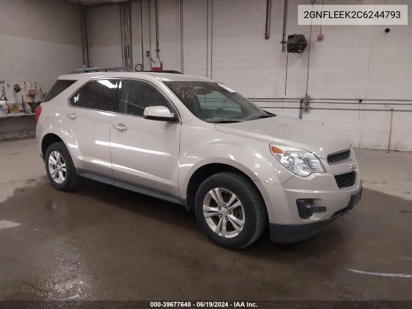 2012 Chevrolet Equinox 1Lt VIN: 2GNFLEEK2C6244793 Lot: 39677648