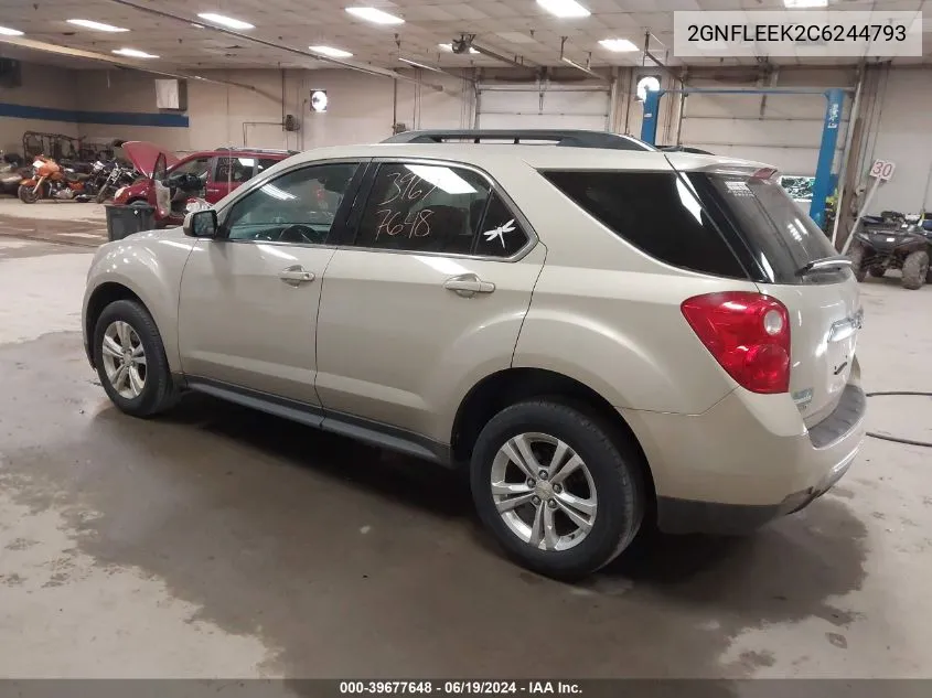 2012 Chevrolet Equinox 1Lt VIN: 2GNFLEEK2C6244793 Lot: 39677648