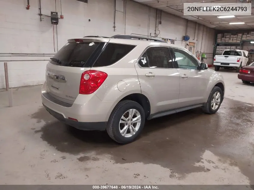 2012 Chevrolet Equinox 1Lt VIN: 2GNFLEEK2C6244793 Lot: 39677648