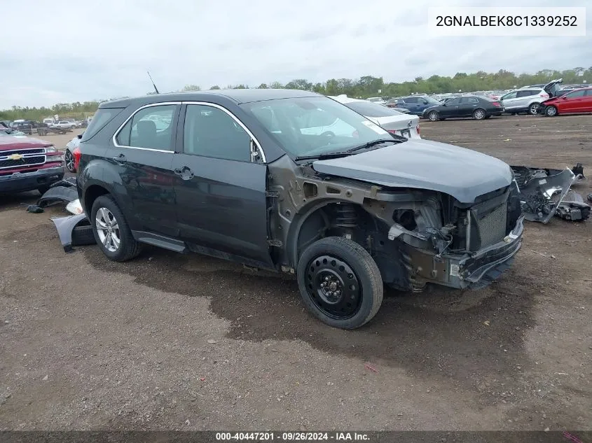 2012 Chevrolet Equinox Ls VIN: 2GNALBEK8C1339252 Lot: 40447201