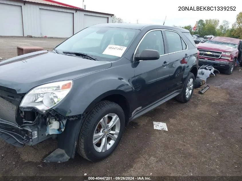 2012 Chevrolet Equinox Ls VIN: 2GNALBEK8C1339252 Lot: 40447201