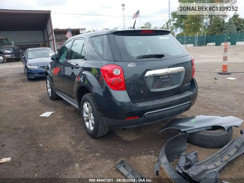 2012 Chevrolet Equinox Ls VIN: 2GNALBEK8C1339252 Lot: 40447201