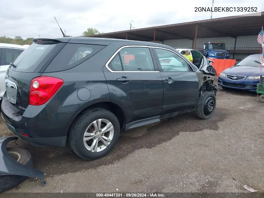 2012 Chevrolet Equinox Ls VIN: 2GNALBEK8C1339252 Lot: 40447201