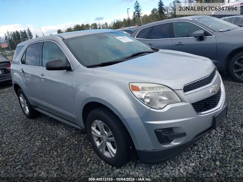 2GNALBEK7C6347894 2012 Chevrolet Equinox Ls