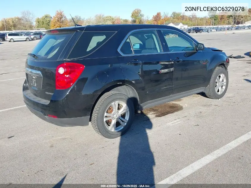 2GNFLCEK3C6329078 2012 Chevrolet Equinox Ls