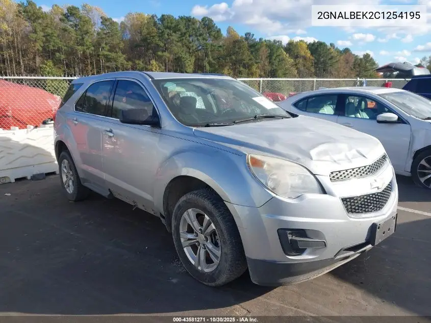 2GNALBEK2C1254195 2012 Chevrolet Equinox Ls