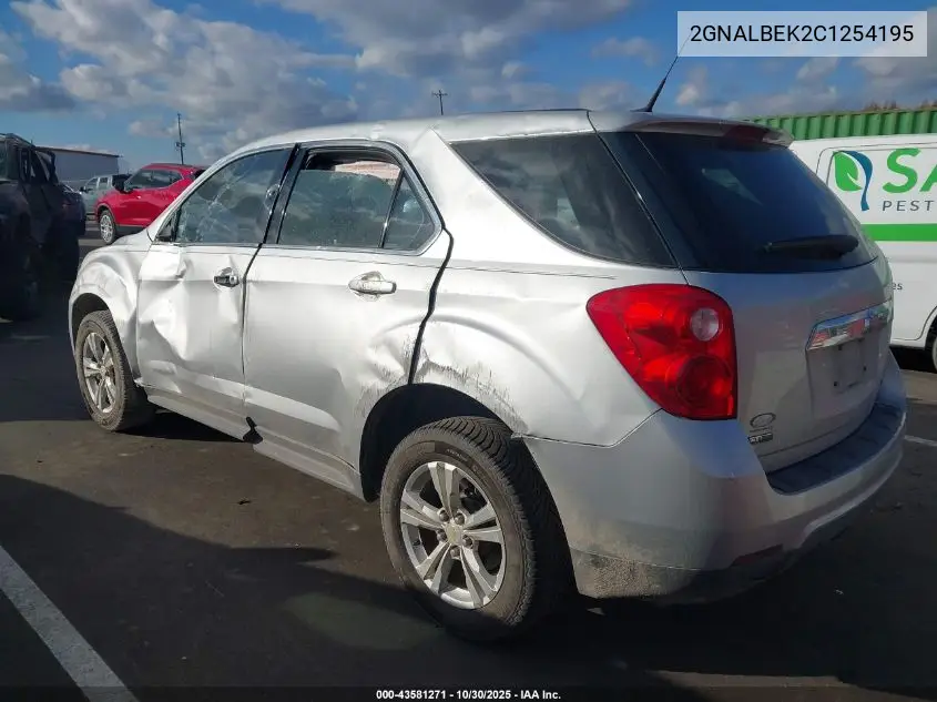 2GNALBEK2C1254195 2012 Chevrolet Equinox Ls