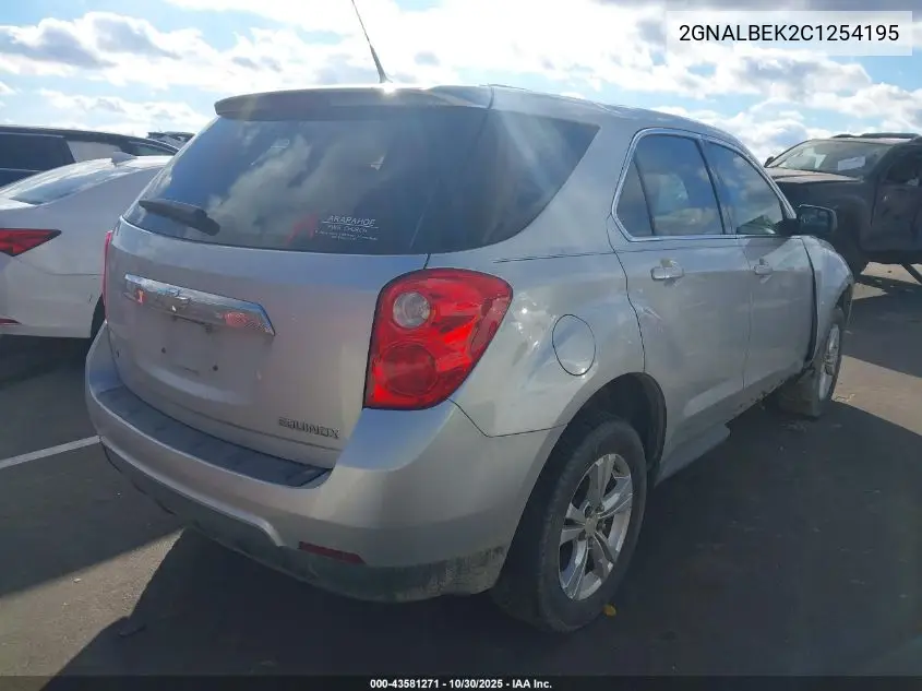 2GNALBEK2C1254195 2012 Chevrolet Equinox Ls