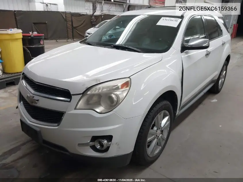 2GNFLGE5XC6159366 2012 Chevrolet Equinox Ltz