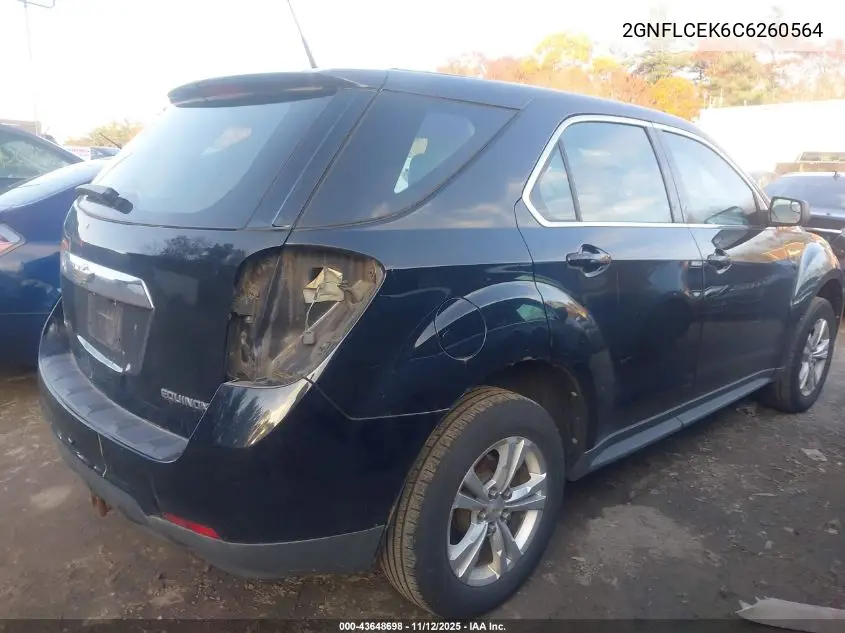 2GNFLCEK6C6260564 2012 Chevrolet Equinox Ls