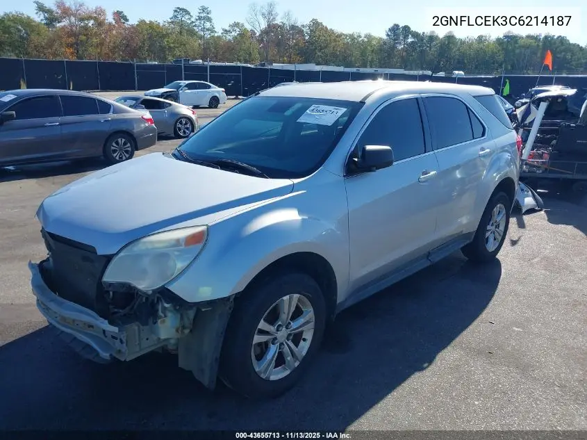 2GNFLCEK3C6214187 2012 Chevrolet Equinox Ls