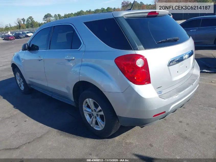 2GNFLCEK3C6214187 2012 Chevrolet Equinox Ls