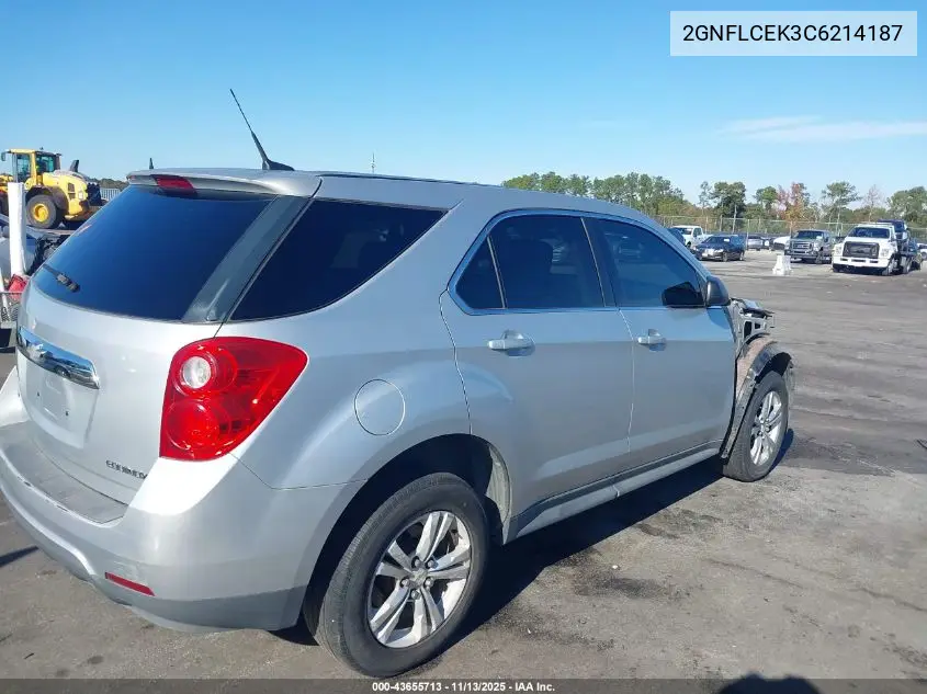 2GNFLCEK3C6214187 2012 Chevrolet Equinox Ls