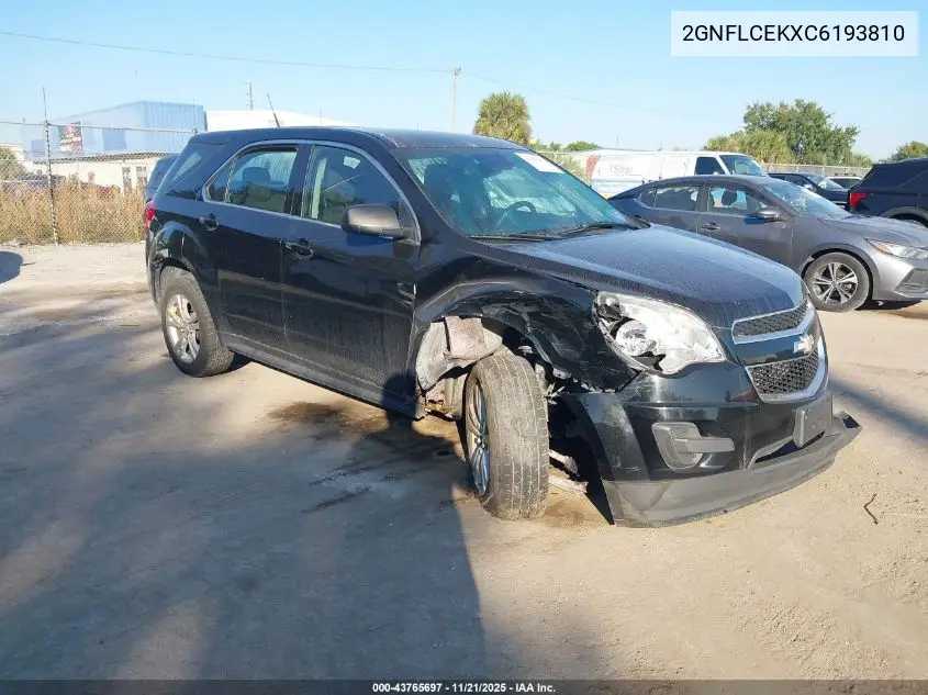 2GNFLCEKXC6193810 2012 Chevrolet Equinox Ls