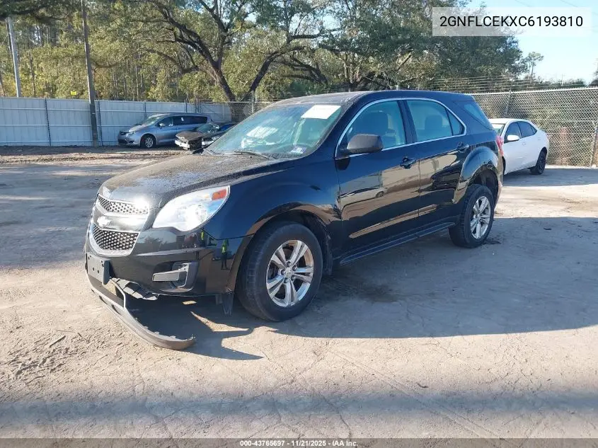 2GNFLCEKXC6193810 2012 Chevrolet Equinox Ls
