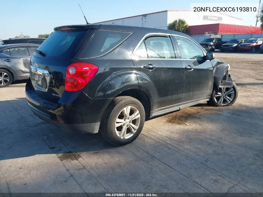 2GNFLCEKXC6193810 2012 Chevrolet Equinox Ls