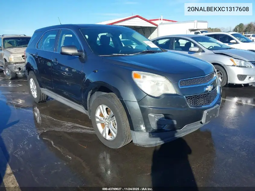 2GNALBEKXC1317608 2012 Chevrolet Equinox Ls